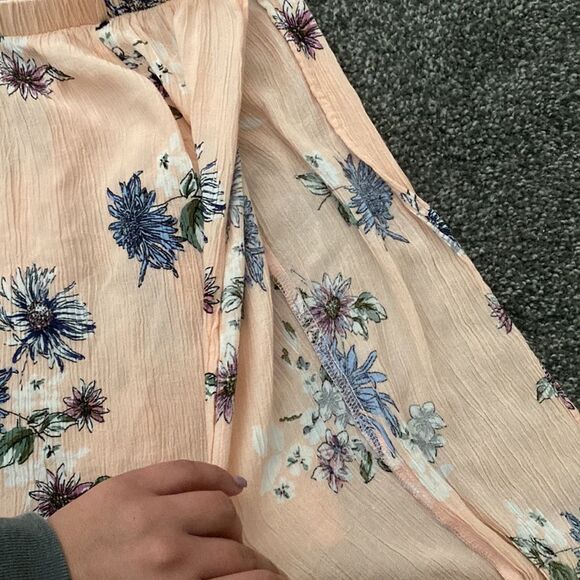 Pink floral open arm crop top - Picture 4 of 6